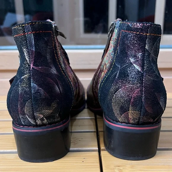 Spring Step L’ Artiste Multicolor Paisley women’s Boots size 40 - Picture 2 of 10